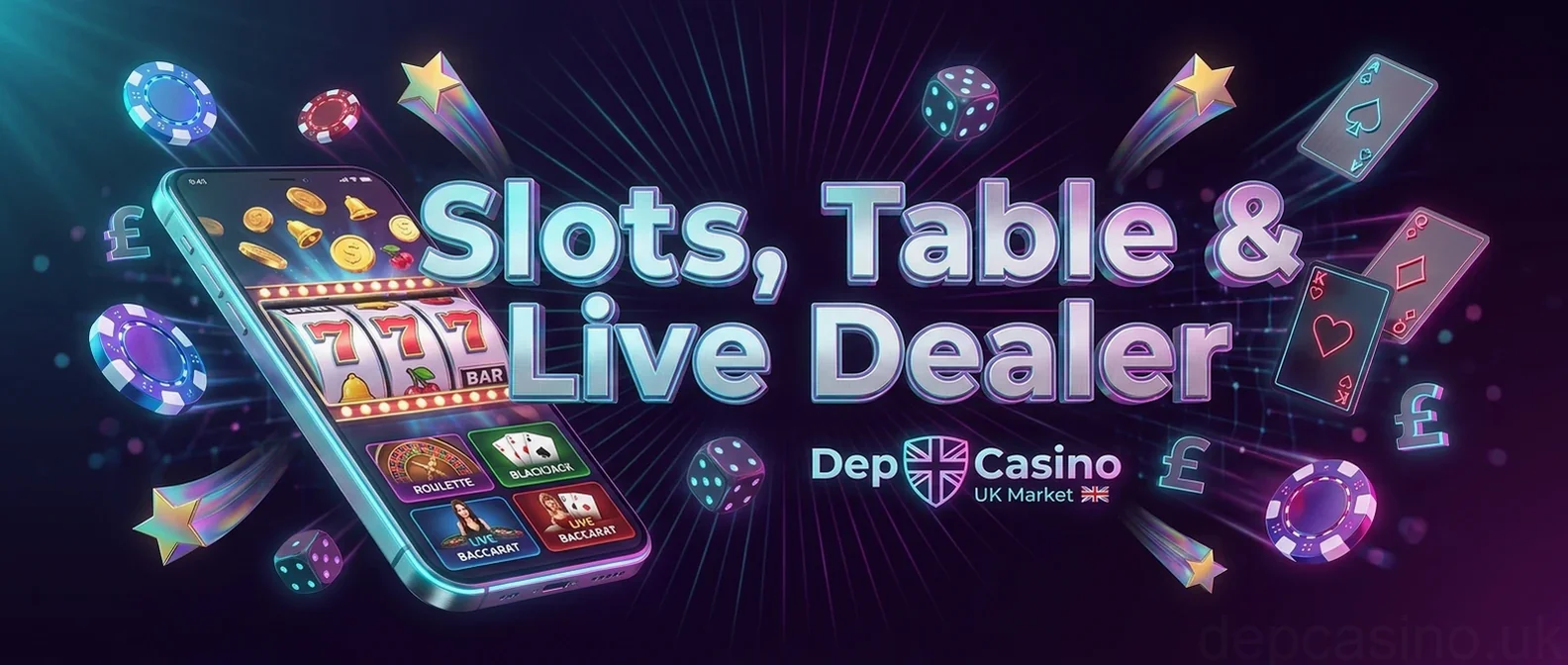 Slots, Table& Live Dealer